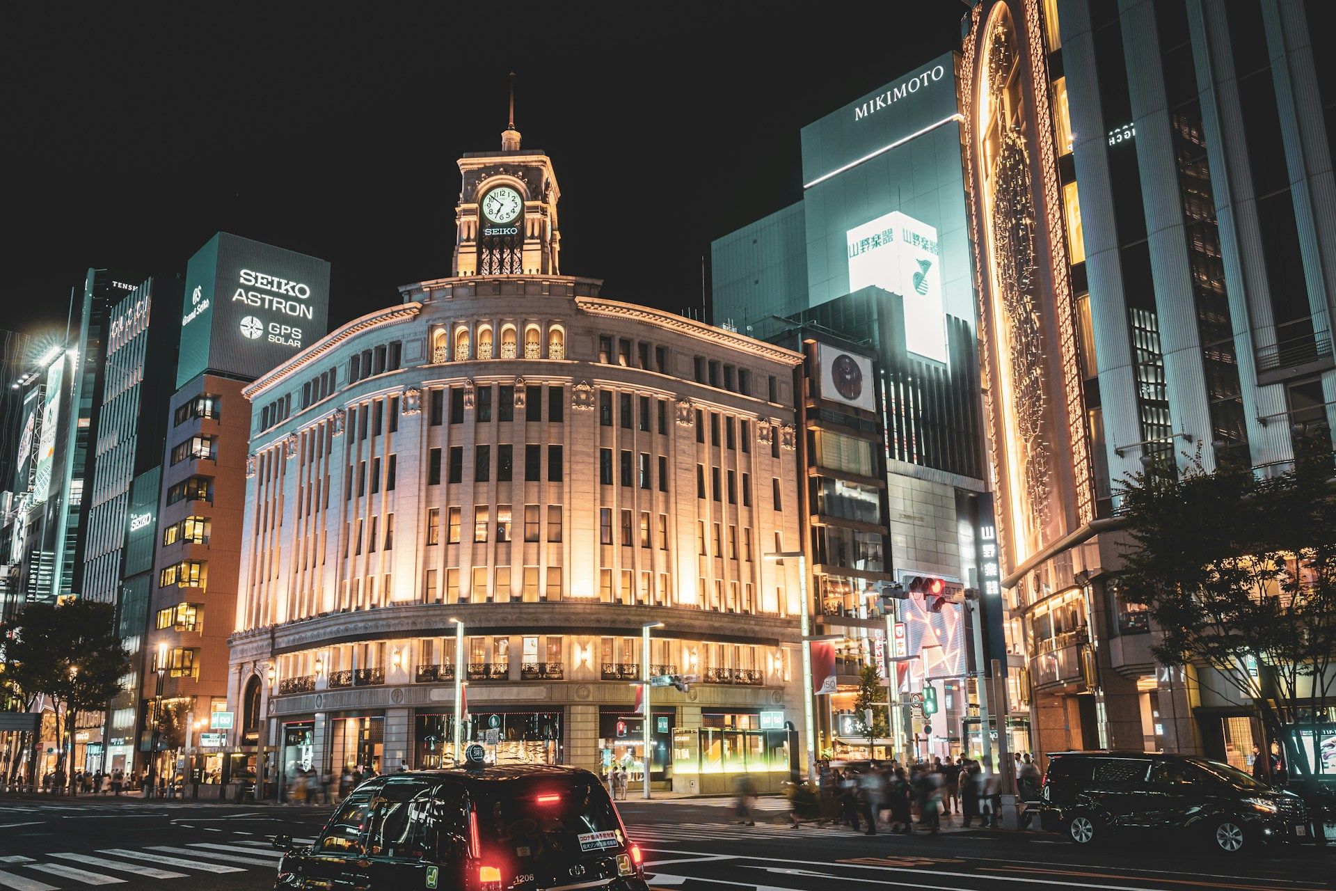 Ginza shoppingdistrikt i Tokyo