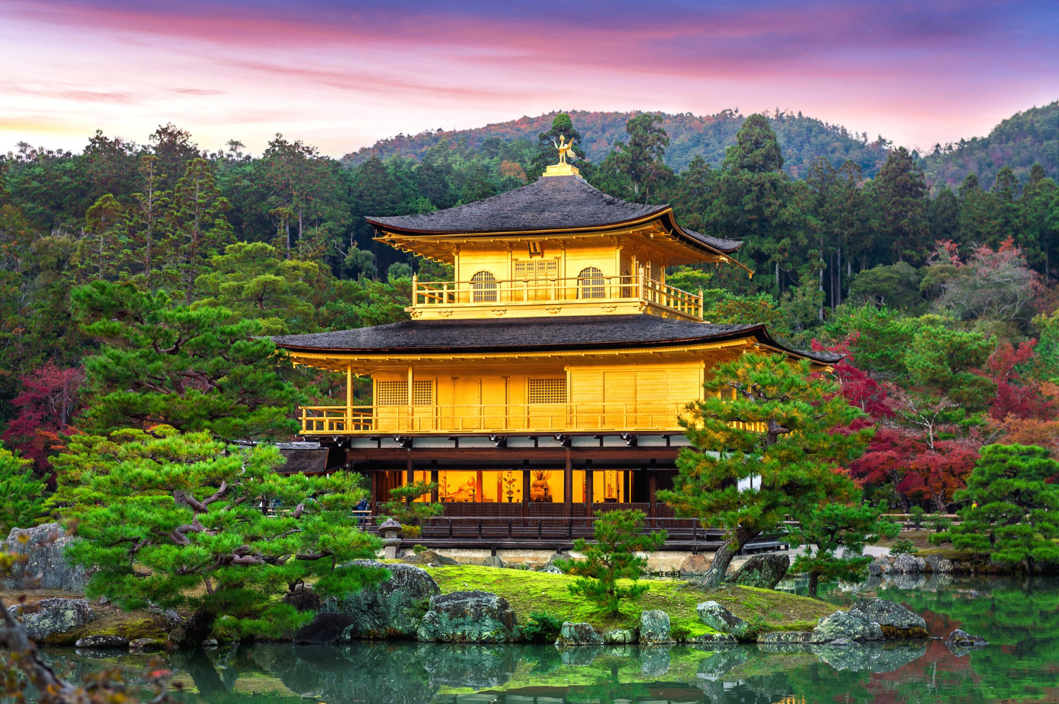 Kinkaku-ji Gyllene paviljongen Kyoto