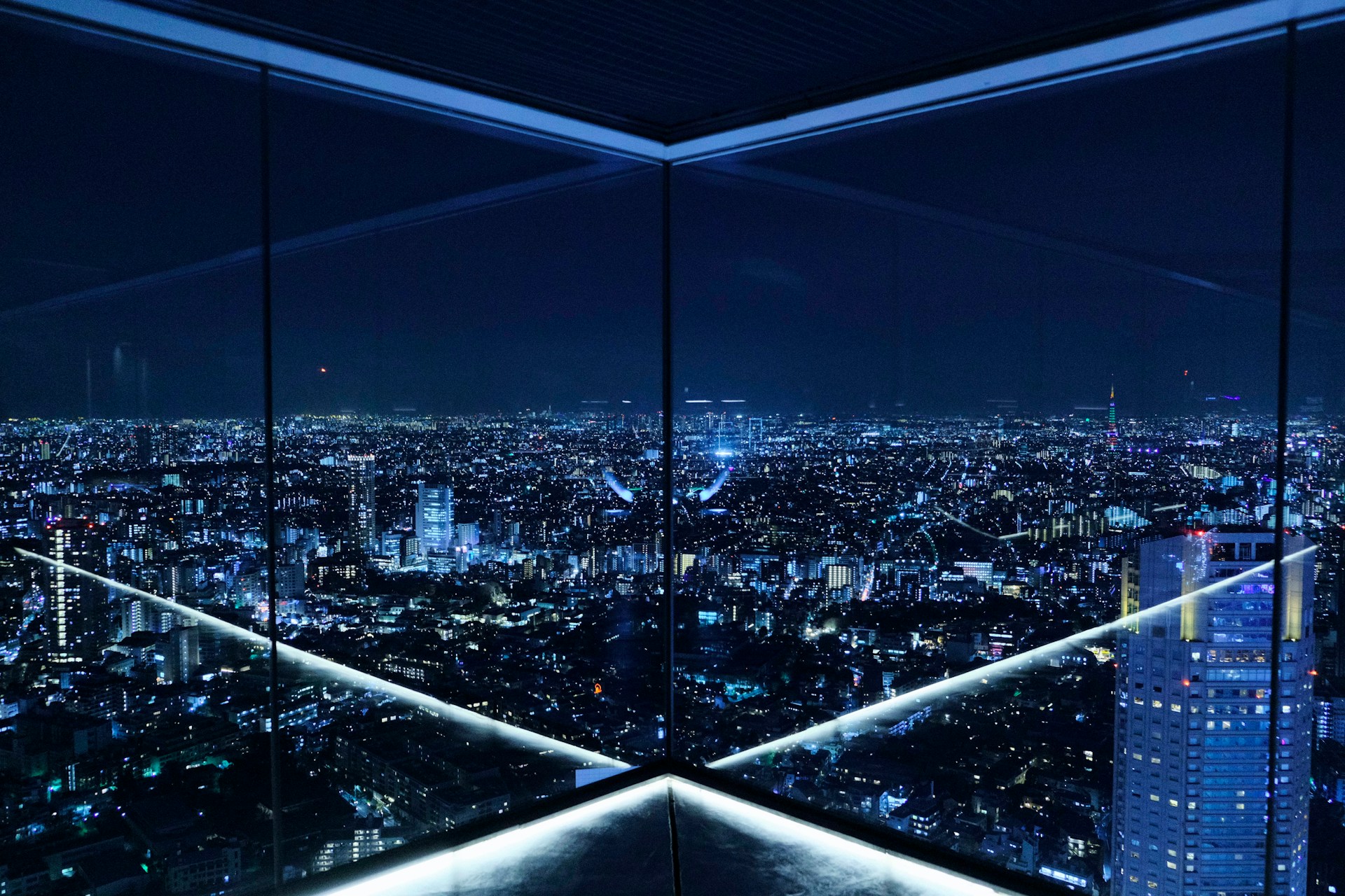 Tokyo skyline från Shibuya Sky